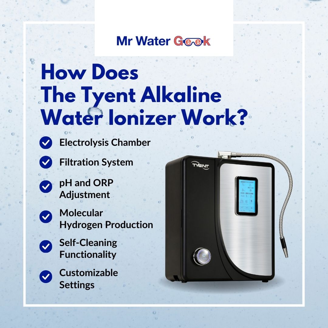 how does the tyent alkaline water ionizer work